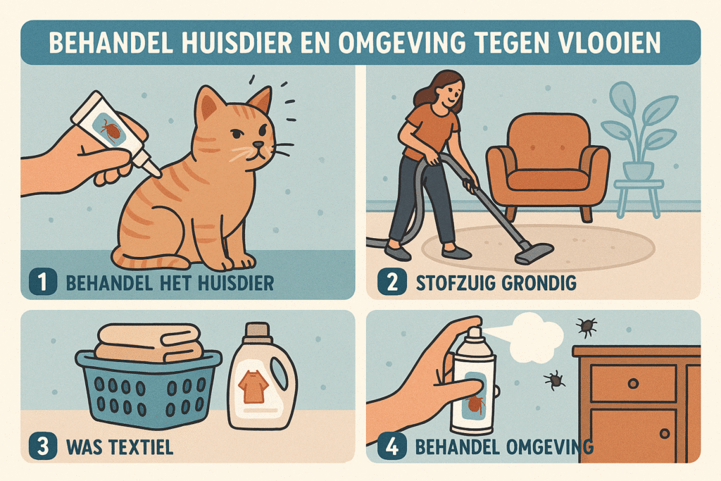 stap voor stap vlooien behandeling